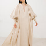 Puffy Sleeve Kaftan in Linen