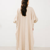 Puffy Sleeve Kaftan in Linen